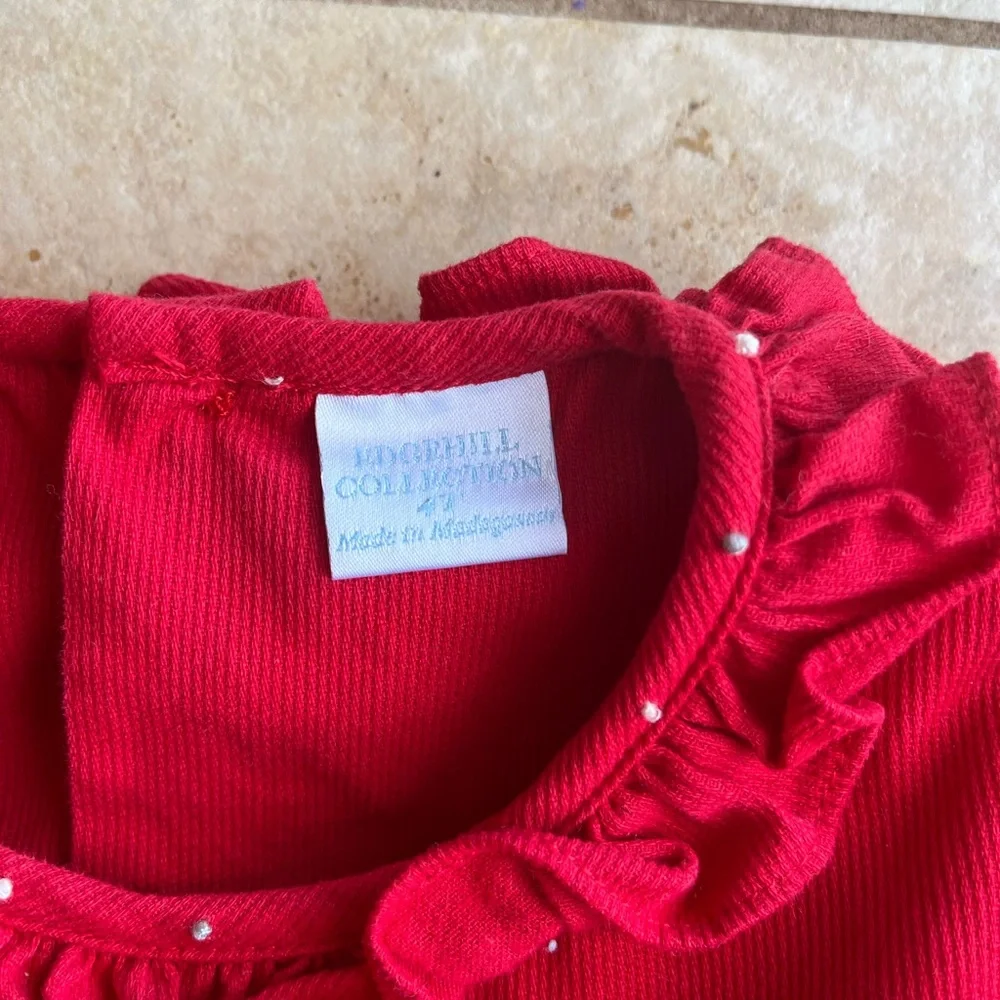 Edgehill Collection Red Girls Smocked Holiday Dress